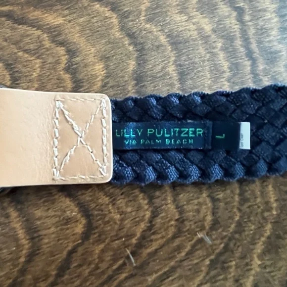 Lilly Pulitzer navy blue herringbone belt Lilly Pulitzer Women main image 3